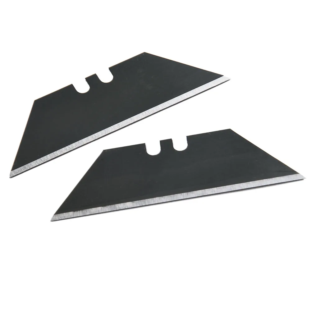 10Pcs/Set Trapezoidal Blades 2.36×0.7 Inch 60# Carbon Steel Black Replacement For Cutting Blade Art Craft CutterTool