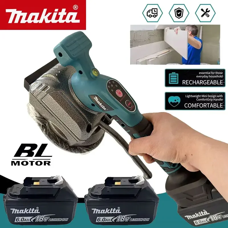 

Вибрационная машина для выравнивания плитки Makita, 5-скоростная, регулируемая, беспроводная, инструмент для укладки плитки на стены и пол, работает от аккумулятора 18В.