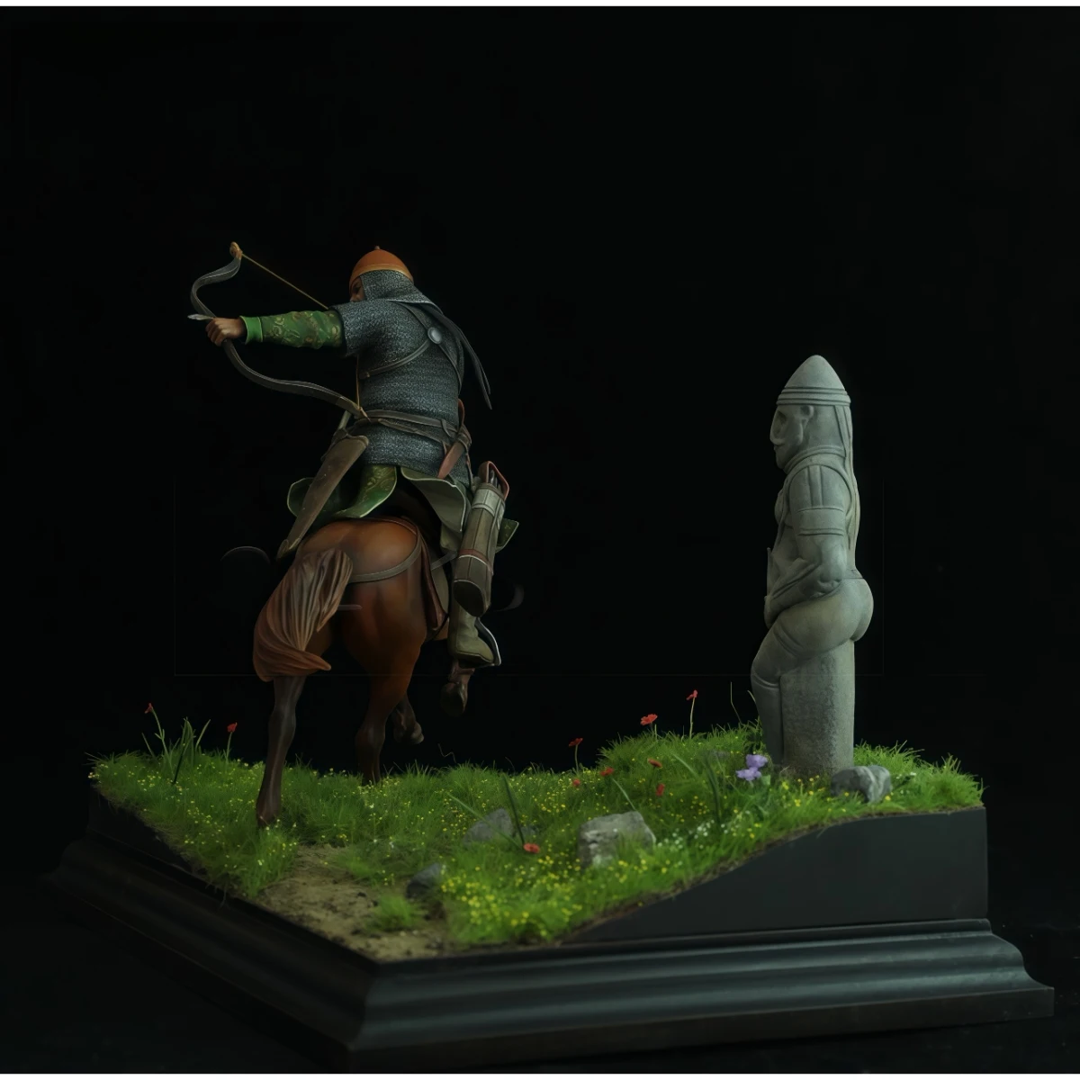 مجموعة نماذج غير مطلية من الراتنج 75 مم، موضوع عسكري، تمثال آرتشر كومان المثبت على القرن الثالث عشر) غير مجمعة وغير مطلية GK