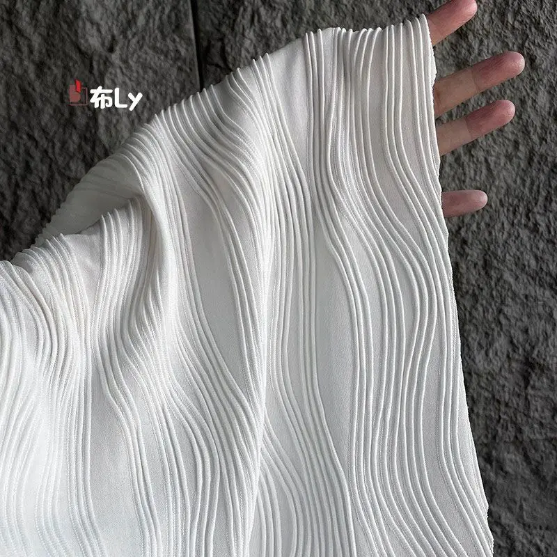 off-white-3d-stripe-jacquard-cloth-irregular-texture-luxury-fabric-for-apparel-hats-dresses-diy-designer