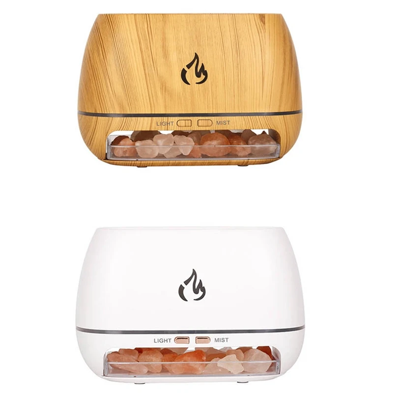 Salt Stone Aroma Air Humidifier Flame Colored Light Night Light Aromatherapy Essential Oil Diffuser Aromatherapy Sprayer