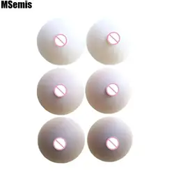 Pegatinas adhesivas para pezones de imitación, cubiertas invisibles de silicona, inserciones de sujetador para travestis postoperatorios, 1 par