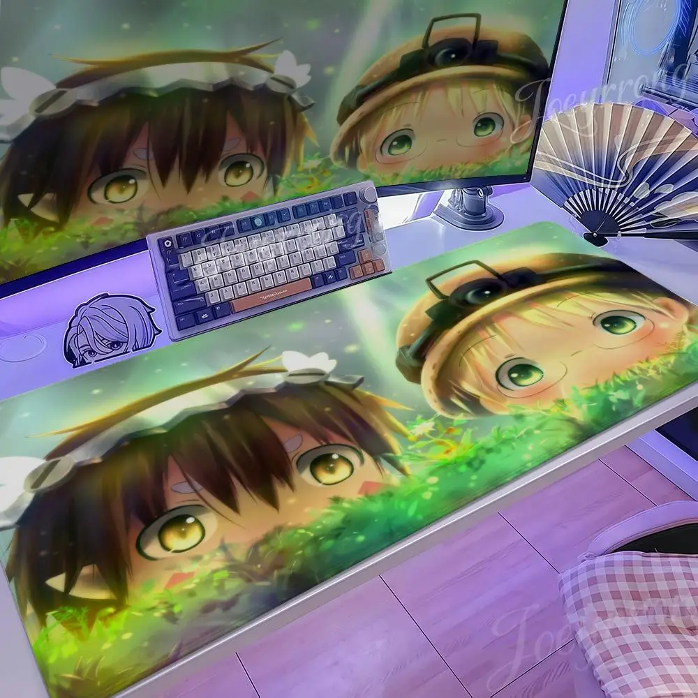 

Riko Made in abyss cute Mouse Pad 1000x500 Hot Anime Taro Sakamoto Days XXL Large Gaming Non-slip Office Keyboard Mats Desk Mat