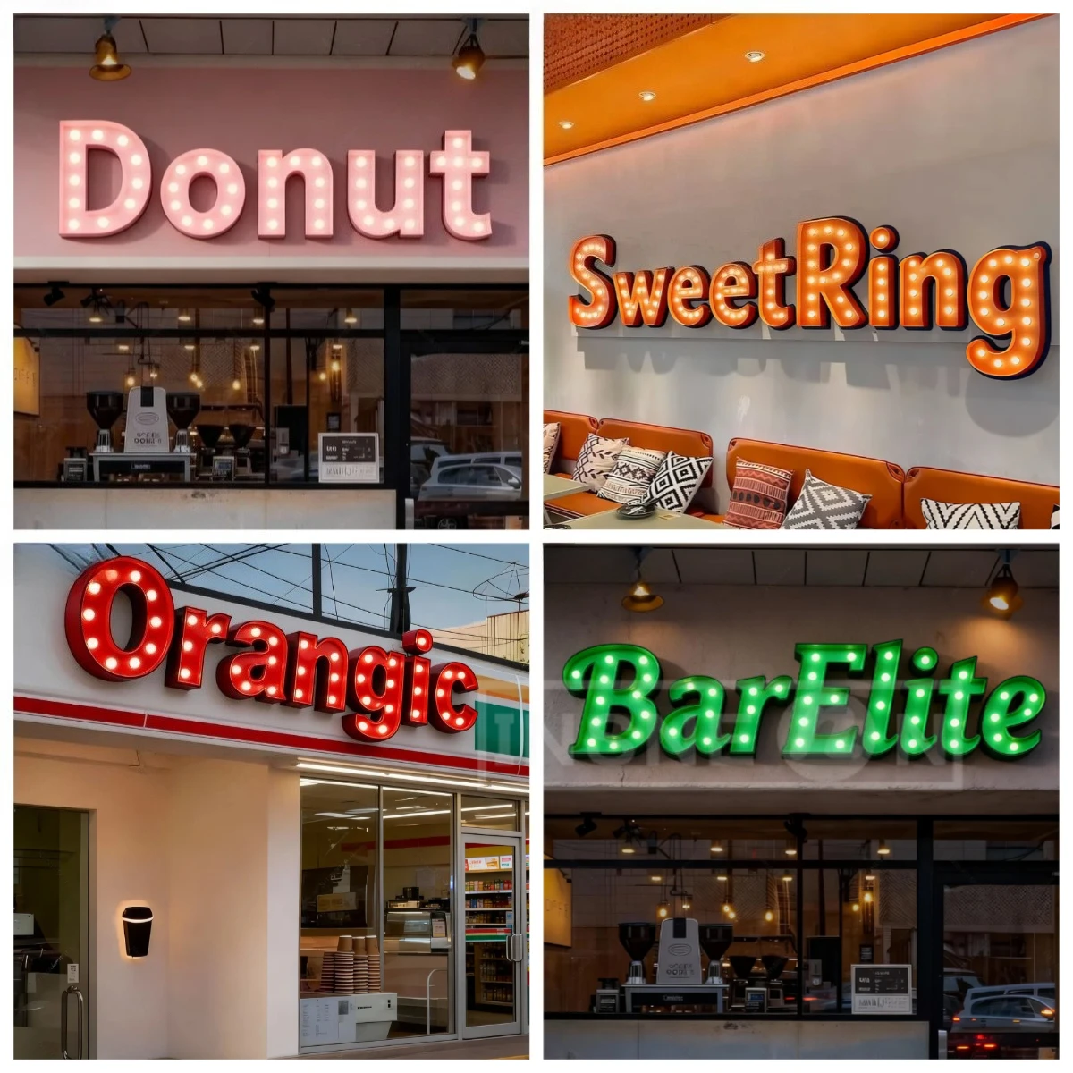 ป้ายไฟอักษรโลหะวินเทจแบบกำหนดเอง, ป้ายไฟธุรกิจแบบกำหนดเอง เหมาะสำหรับตกแต่งร้านค้า ป้ายไฟติดผนังแบบกำหนดเอง