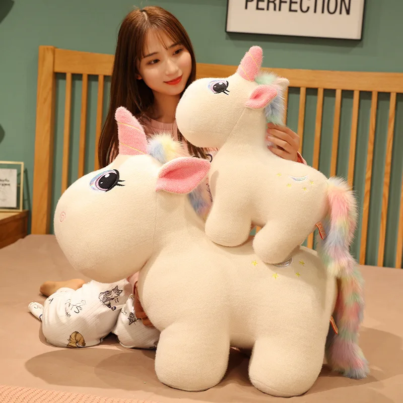 

30-60cm Kawaii Unicorn Soft Plush Stuffed Animal Horse Toys Appease Baby Sleeping Pillow Doll Baby Girl Birthday Christmas Gifts