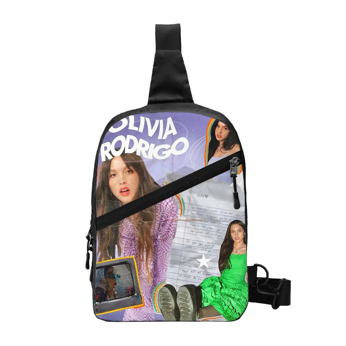 

Olivia Guts World Tour Chest Bag Men Sling Crossbody Backpack Chest Bag Travel Hiking Daypack Shoulder Bag