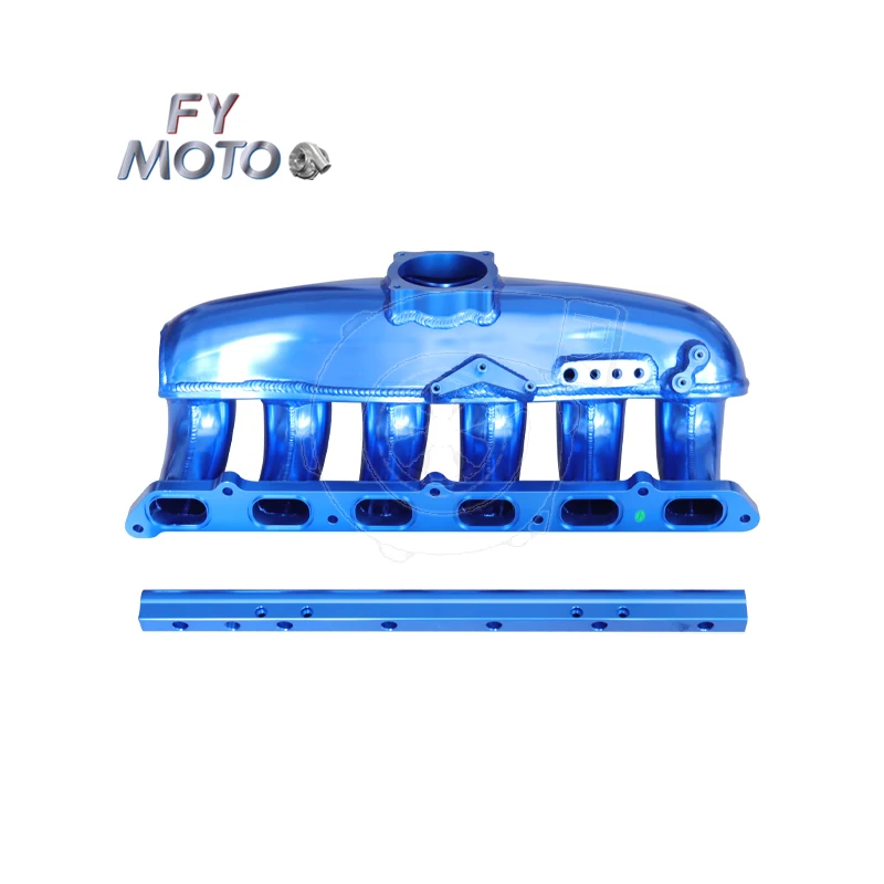 

N54 N55 135i 335i 535i X6 Z4 W/ Fuel Rail E90 E91 E92 Tig Welded Blue Intake Manifold