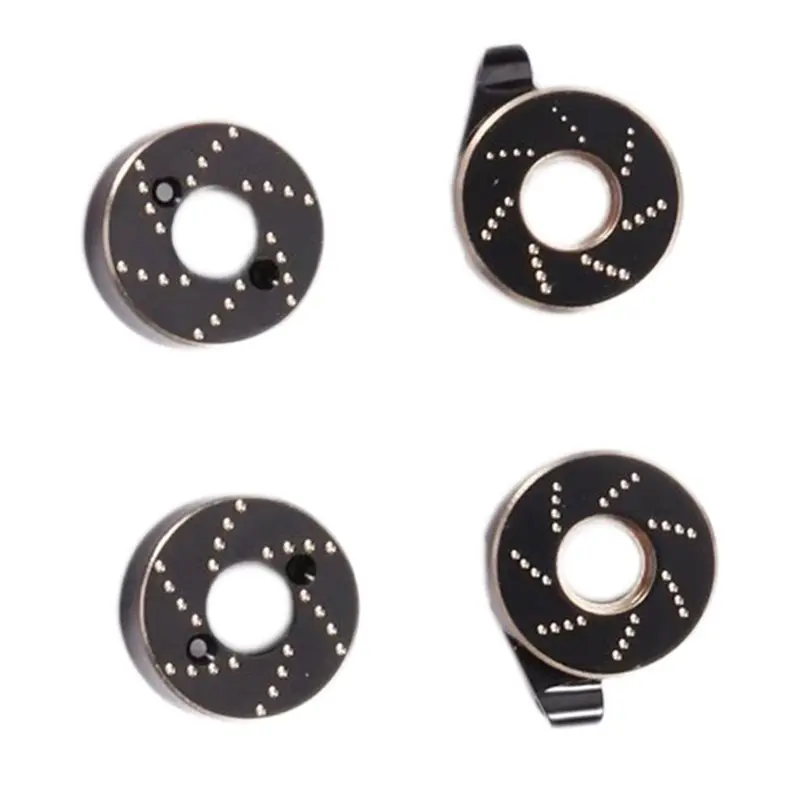WOWFU-Brass Steering Knuckles& Rear Axle Weights Heavy Duty Upgrade Parts For 1/30 Scale RC Crawler