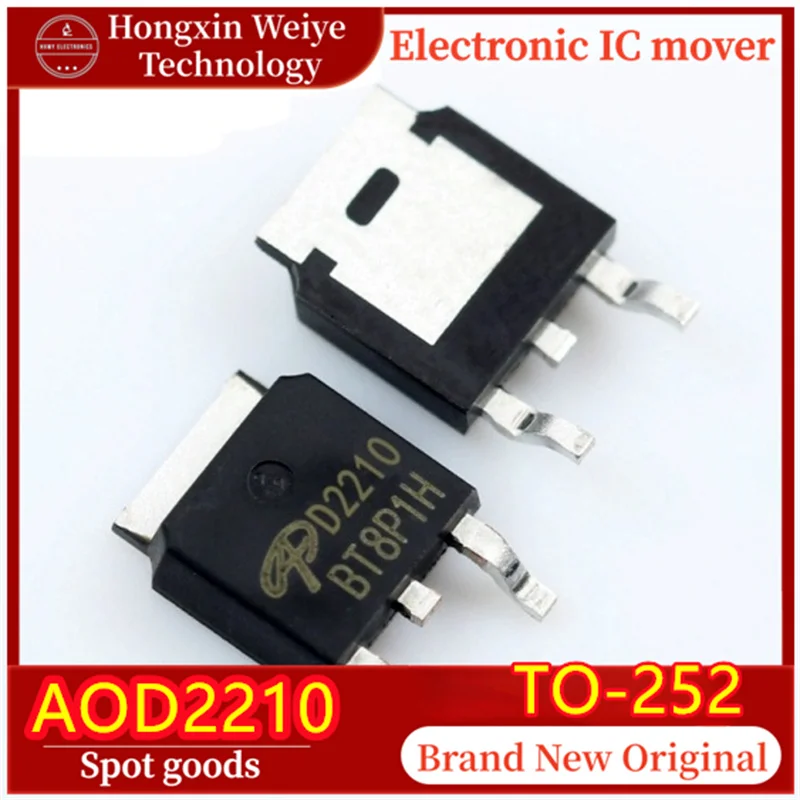(10/30Pieces) AOD2210 Marking D2210 TO-252 N-Channel MOSFET 200V 18A Power Transistor Original New Fast Shipping