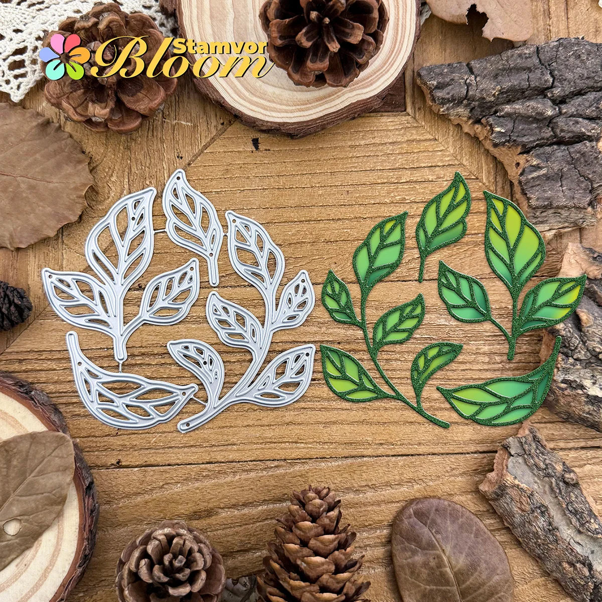 Schöne Blätter und Zweige Metall-Stanzformen für Scrapbooking, dekorative Prägung