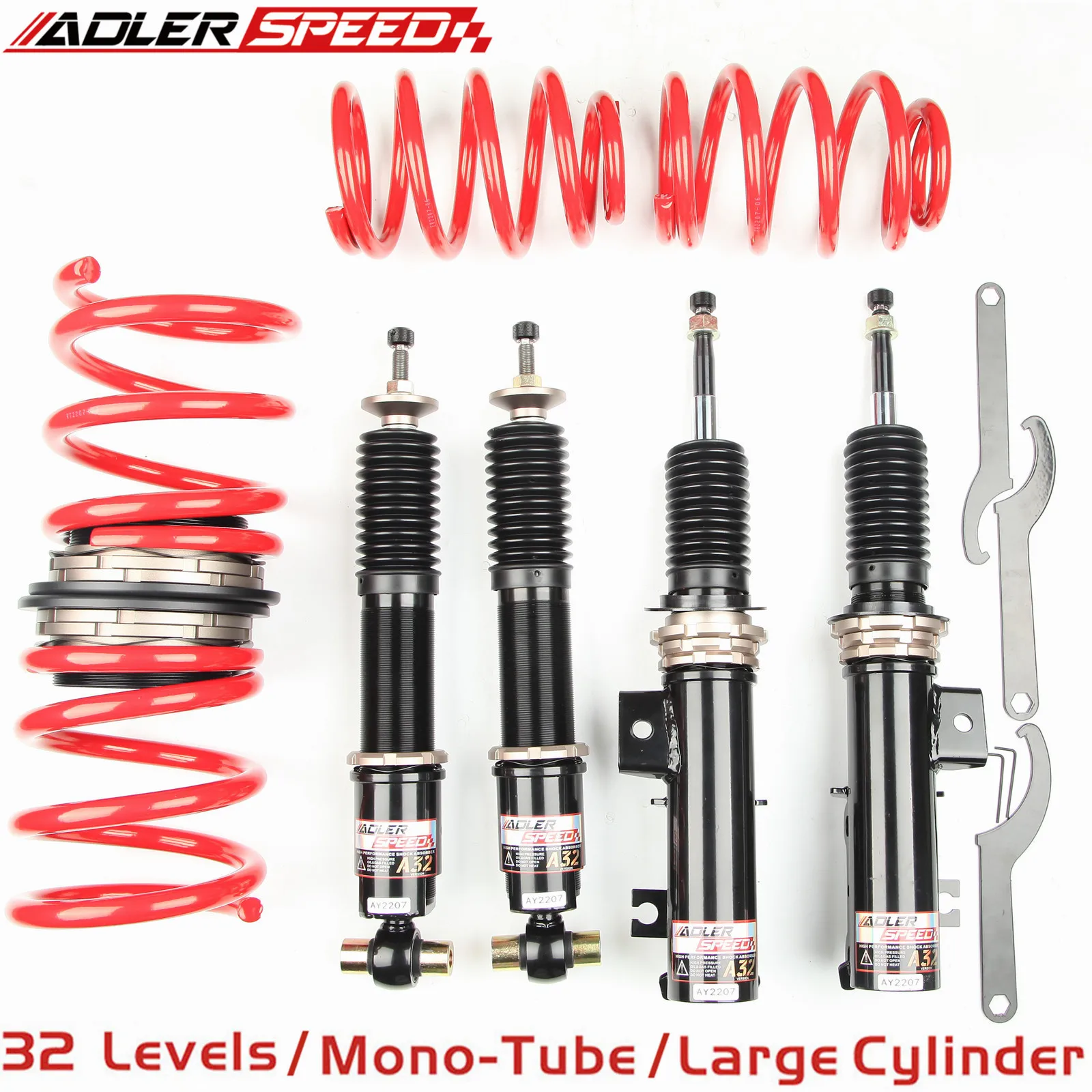 

ADLERSPEED Coilovers 32-Way Damping Adjust Height Springs Suspension For Volvo V70N 2000-08