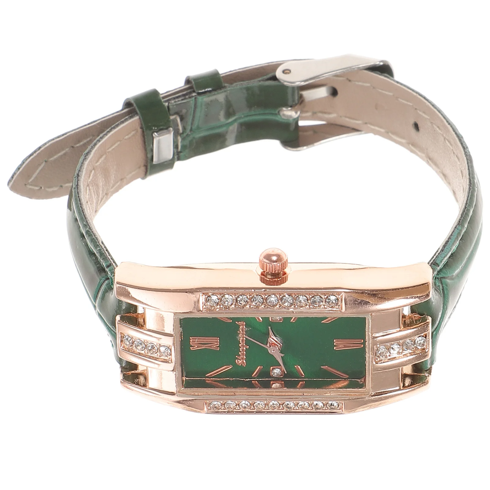 

LIFKOME 1PC Women's Digital Quartz Watch Fashion Elegant Wristwatch for Ladies Green Alloy