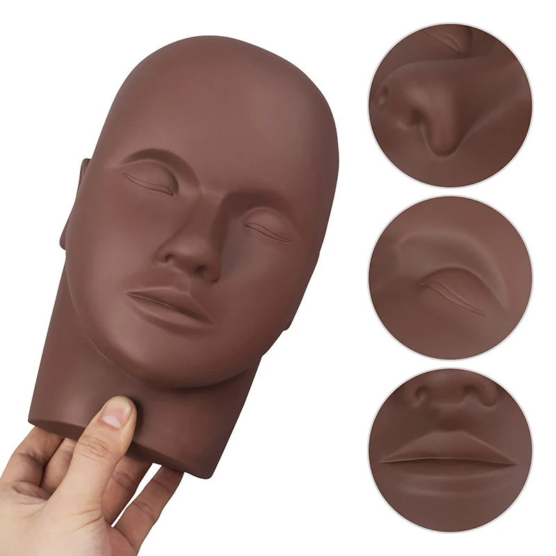 

Silicone Practice Training Head Eyelash Extension Cosmetology Mannequin Doll Face Head For Lashes Makeup Practice Model