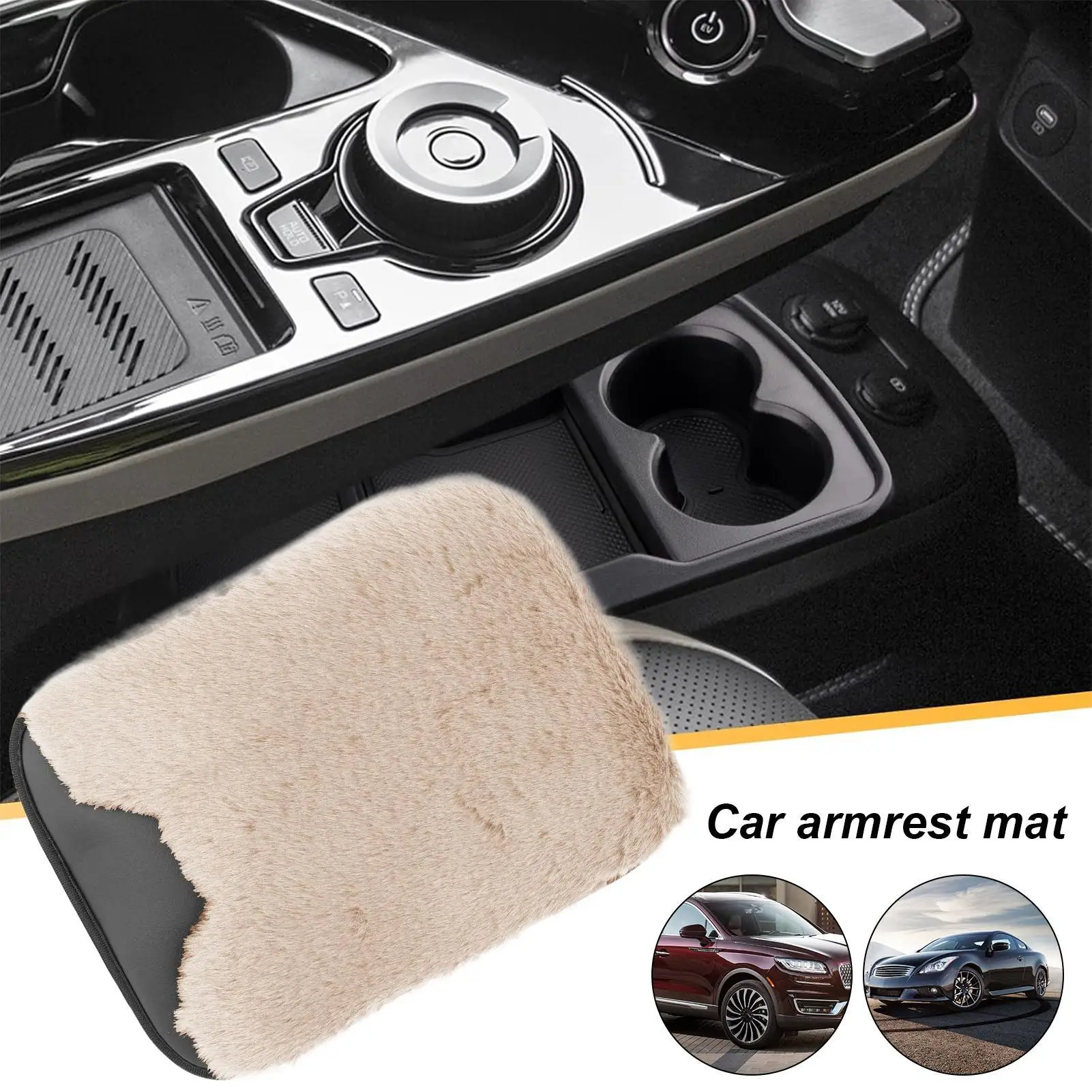 

Чехол на подлокотник для центральной консоли автомобиля, плюшевая защитная накладка, подушка для подлокотника для автомобиля, для грузовика, интерьер автомобиля, для женщин, мужчин, офиса