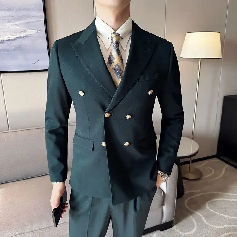 Cropped Thin Man Suits and Blazers Black Coats Jacket for Men Short Slim Fit Summer High Quality Korean Style Spring Clothes