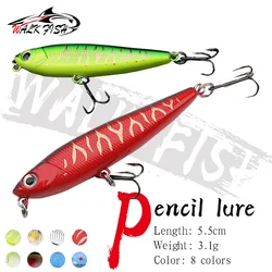 WALK FISH 1PCS 5.5cm 3.1g Floating Pencil Fishing Lure Top Water Dogs Lures Wobbler Artificial 3D Eyes Hard Bait Fishing Tackle