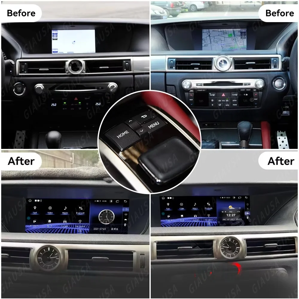For Lexus GS 200 GS250 GS300 GS350 GS450 2012 2013 2014 -2020 car radio multimedia video player CarPlay Android 13 GPS navigator