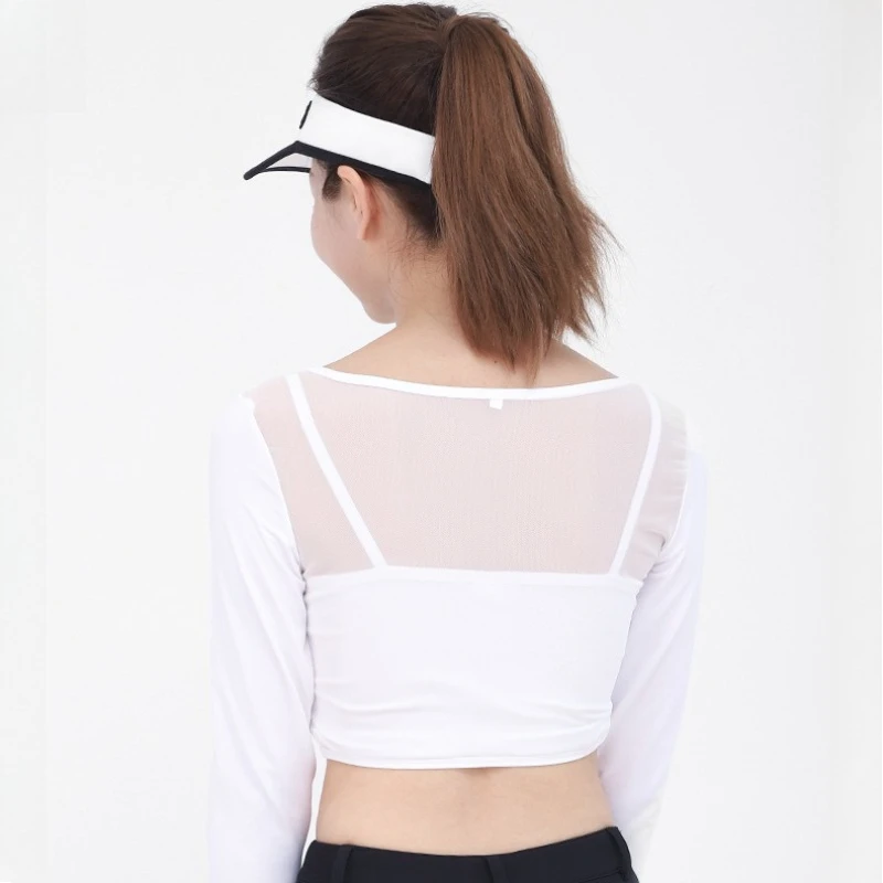 Women's Golf Sunscreen Primer Ice Silk Half Length Long Sleeved Shirts Underwear Season Clothing YF203