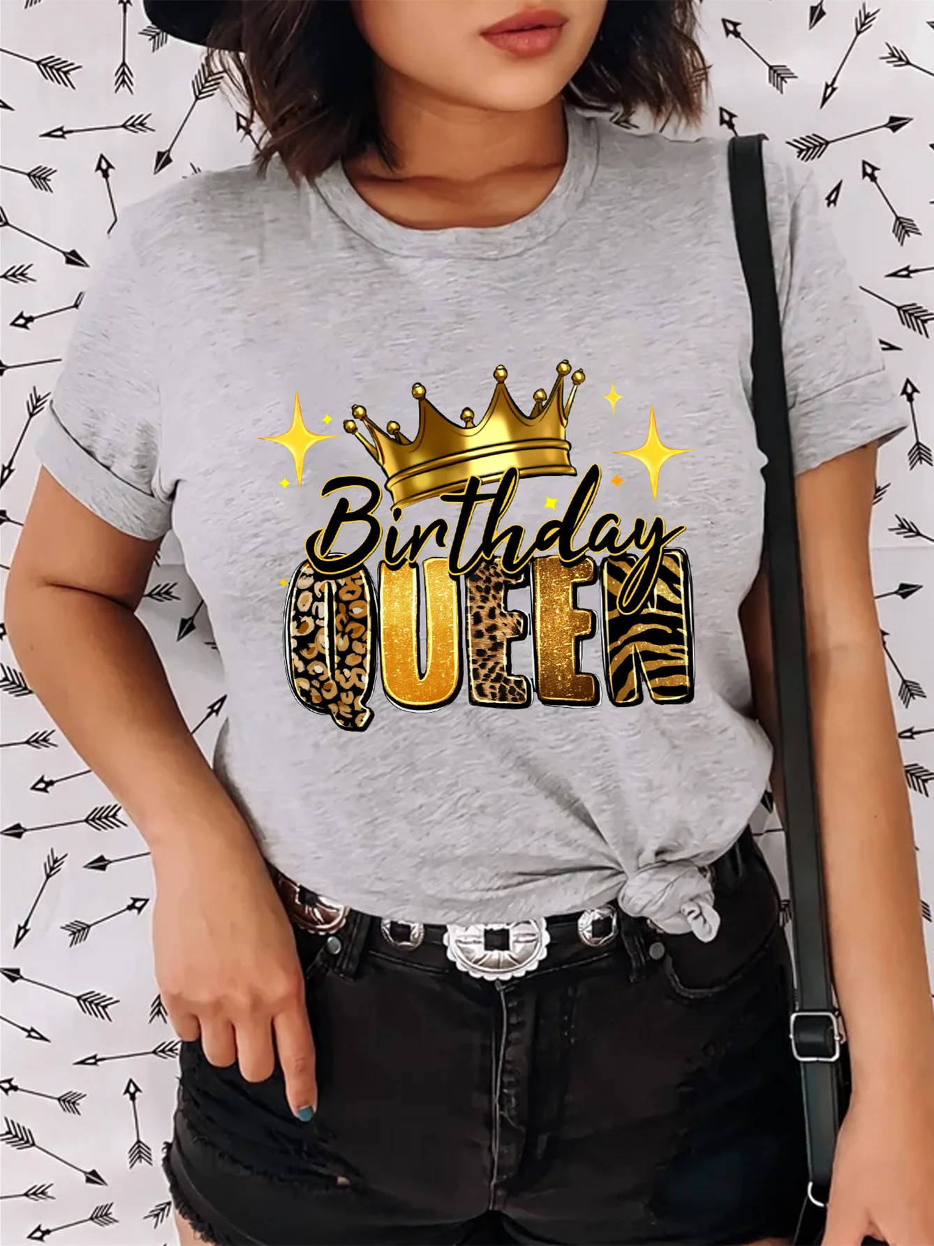 

Women Short Sleeve O Neck Loose Tshirt Birthday Queen Crown Print T Shirt Summer Women Tee Shirt Tops Clothes Camisetas Mujer