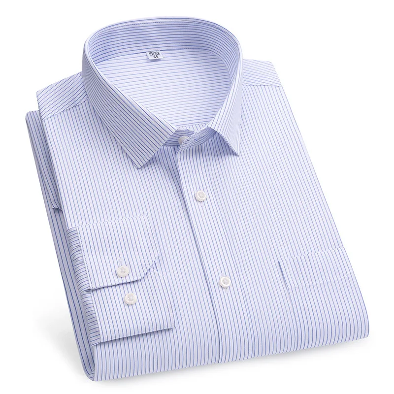 Men Long Sleeve Shirt Business Casual Dad Shirt Spring Autumn New Cotton