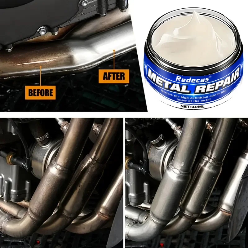 Heavy-Duty Exhaust Pipe Polishing Paste for Motorcycles and Cars — Fast and Gentle Formula, Anti-Rust, Extends Lifespan, Suitable for All Metal Surfaces