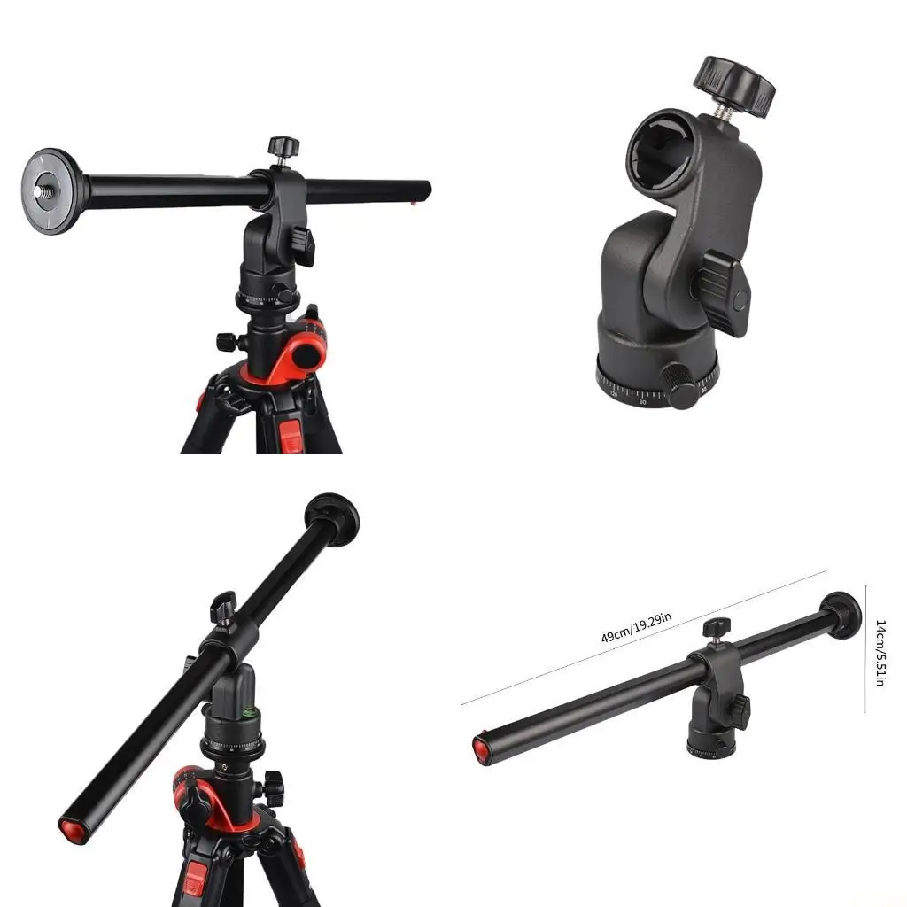 

B03F Вращающийся на 360 градусов многоугольный штатив для камеры из алюминиевого сплава, удлинитель центральной колонны, рычаг с