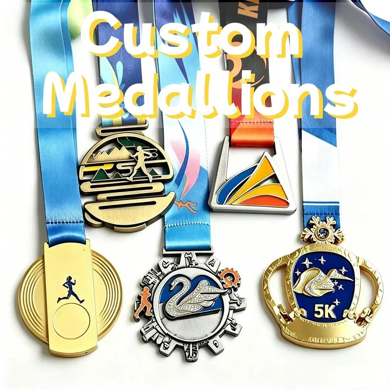 Wholesale Cheap Design Your Own Medals And Trophy 3D Gold 5K/10K Marathon Running Custom Metal Sport Medal