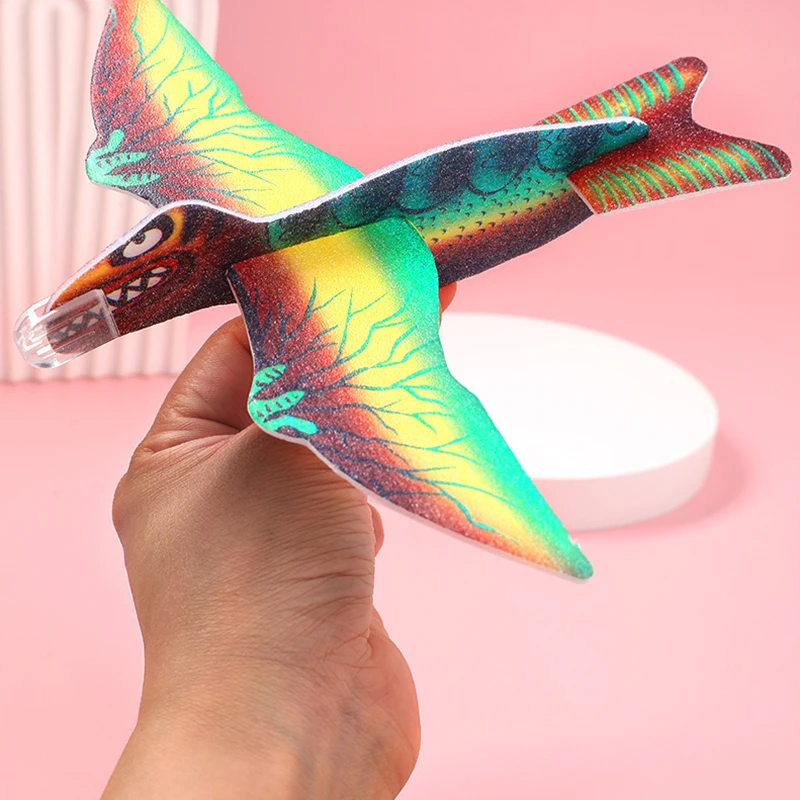 Brinquedos de avião de espuma animais montados, diversão ao ar livre crianças mão jogado dinossauro modelo de unicórnio, brinquedos infantis, presente de feriado