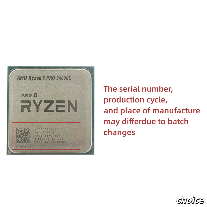 معالج AMD Ryzen 5 PRO 3400GE R5 PRO 3400GE 3.3 جيجا هرتز رباعي النواة 35 وات مقبس AM4 CPU #3