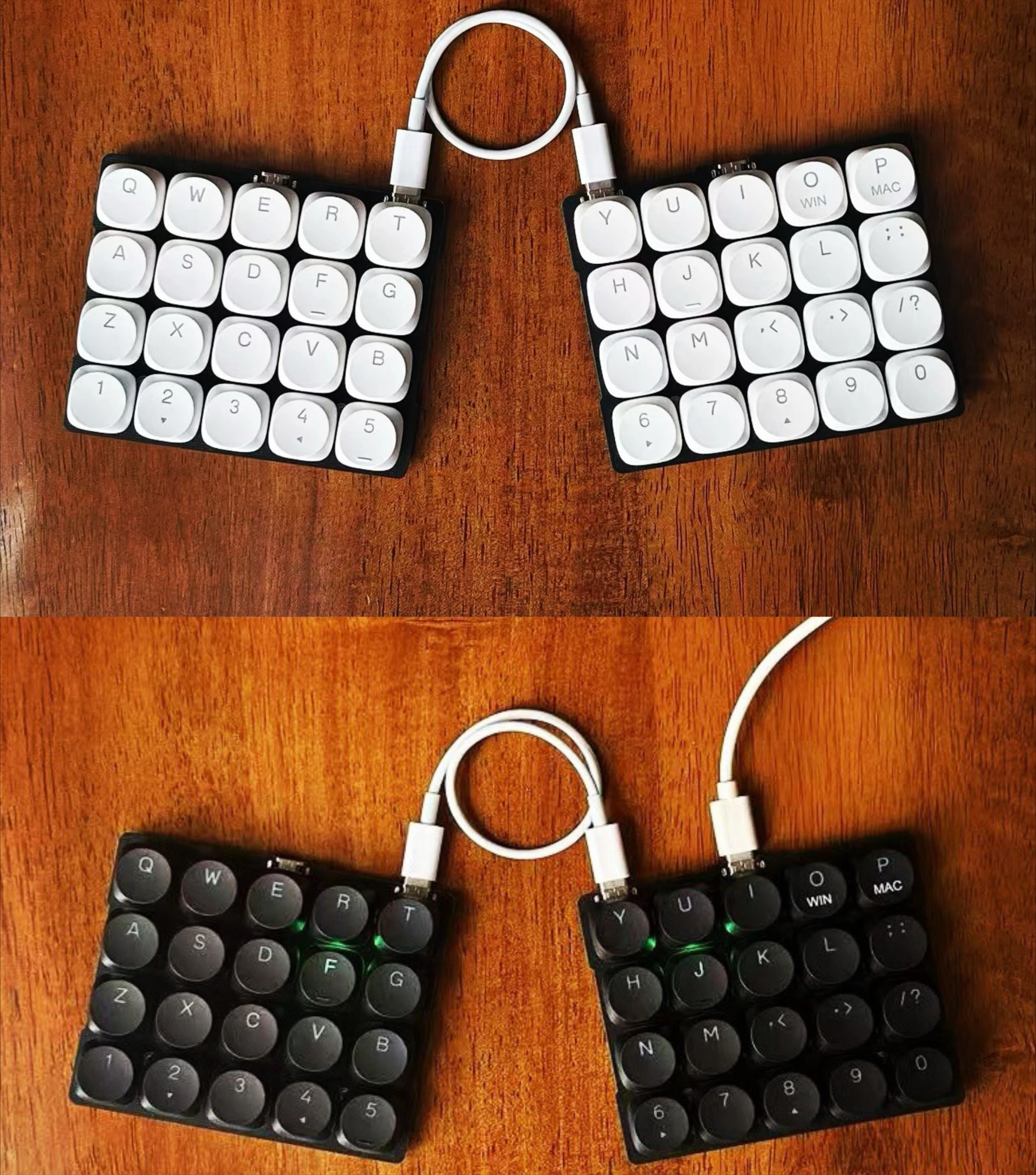

X4a Wired Low Profile Split Keyboard Customized RGB Single Mode Split Mechanical Keyboard with Soldered Red Switch VIAL Keymap