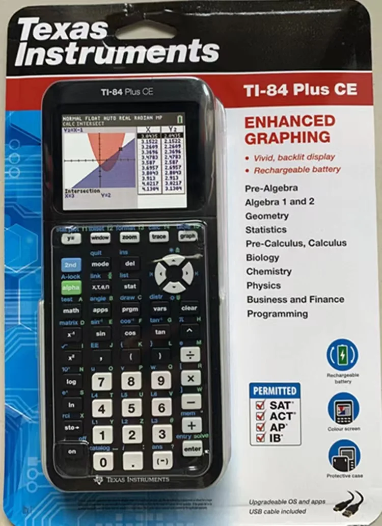 2022 New Texas Instruments TI-84 PLUS CE Programming Graphing Calculator AP IB SAT International Exam Computer