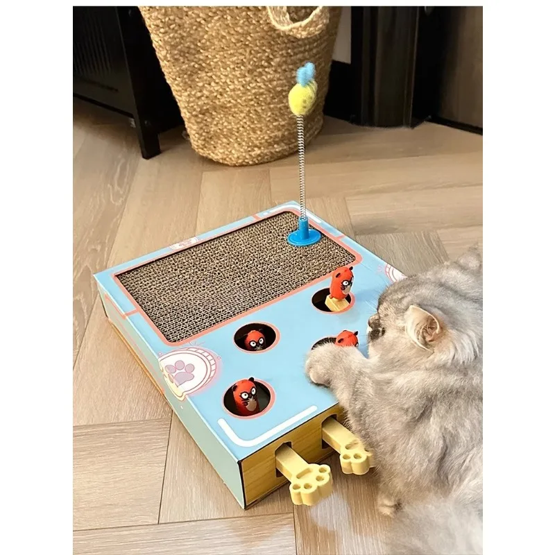 

whack-a-mole machine, cat scratching board, cat wear-resistant and can't drop chips, corrugated paper.