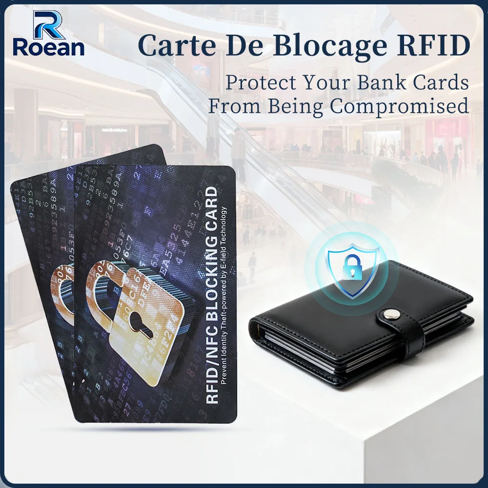 RFID Blocking Card Anti Theft NFC Signal Blocker Card Protector for Credit Debit Bank Card Passport Safe Privacy Protection
