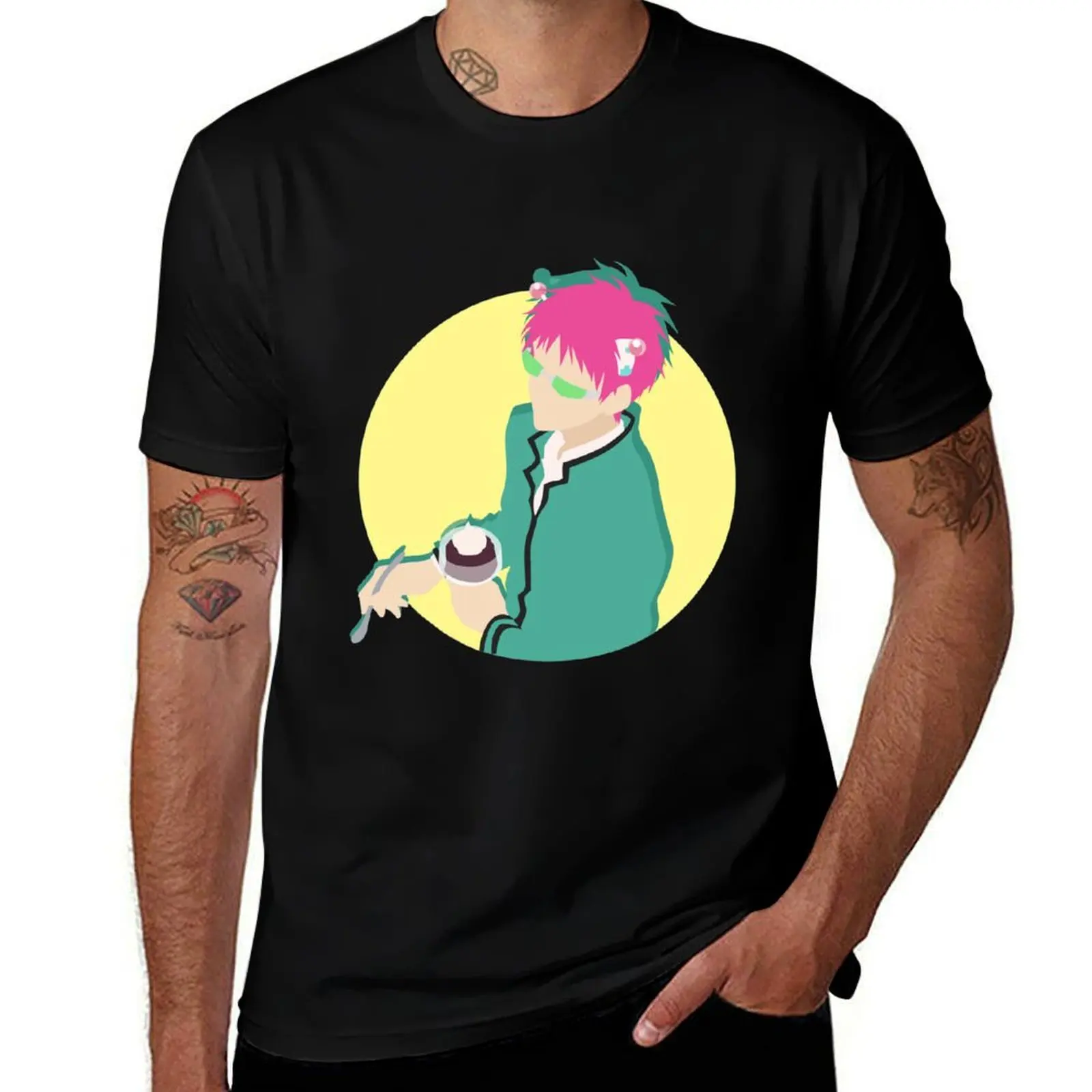

Saiki K T-Shirt essential t shirt man t shirt cotton T-Shirt