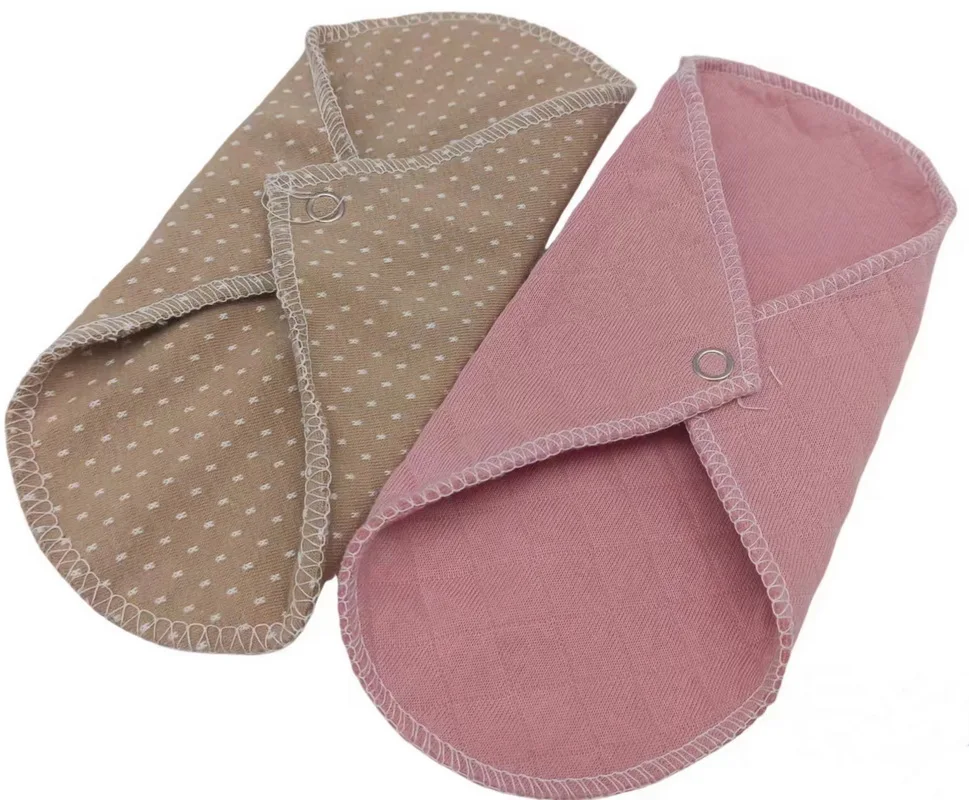 Almofada menstrual reutilizável para mamãe, 180mm de comprimento, algodão sanitário, forro de calcinha, pano fino, macio, lavável, ajuste dia,