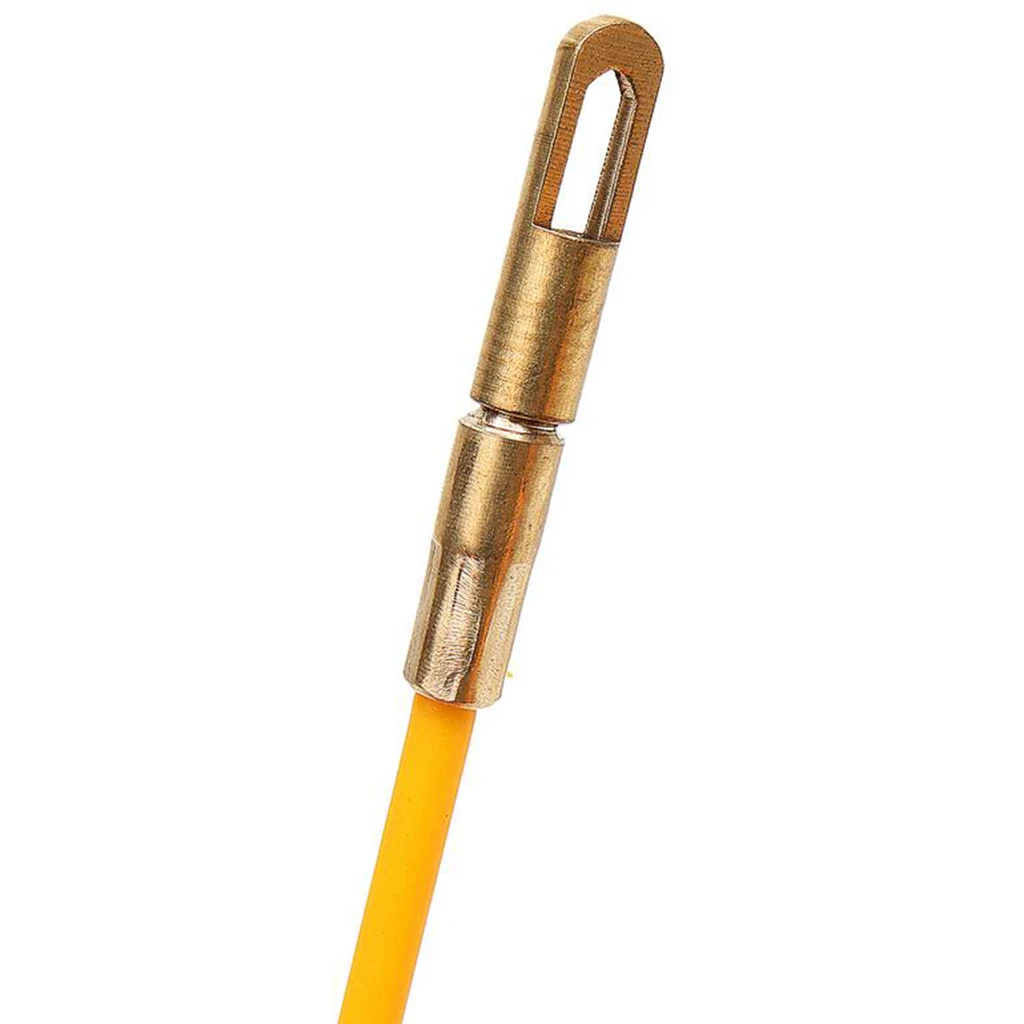 Fiberglass Fish Tape Cable Puller 30m Yellow Wire Pulling Tool for Electrician Conduit Wall Cavity
