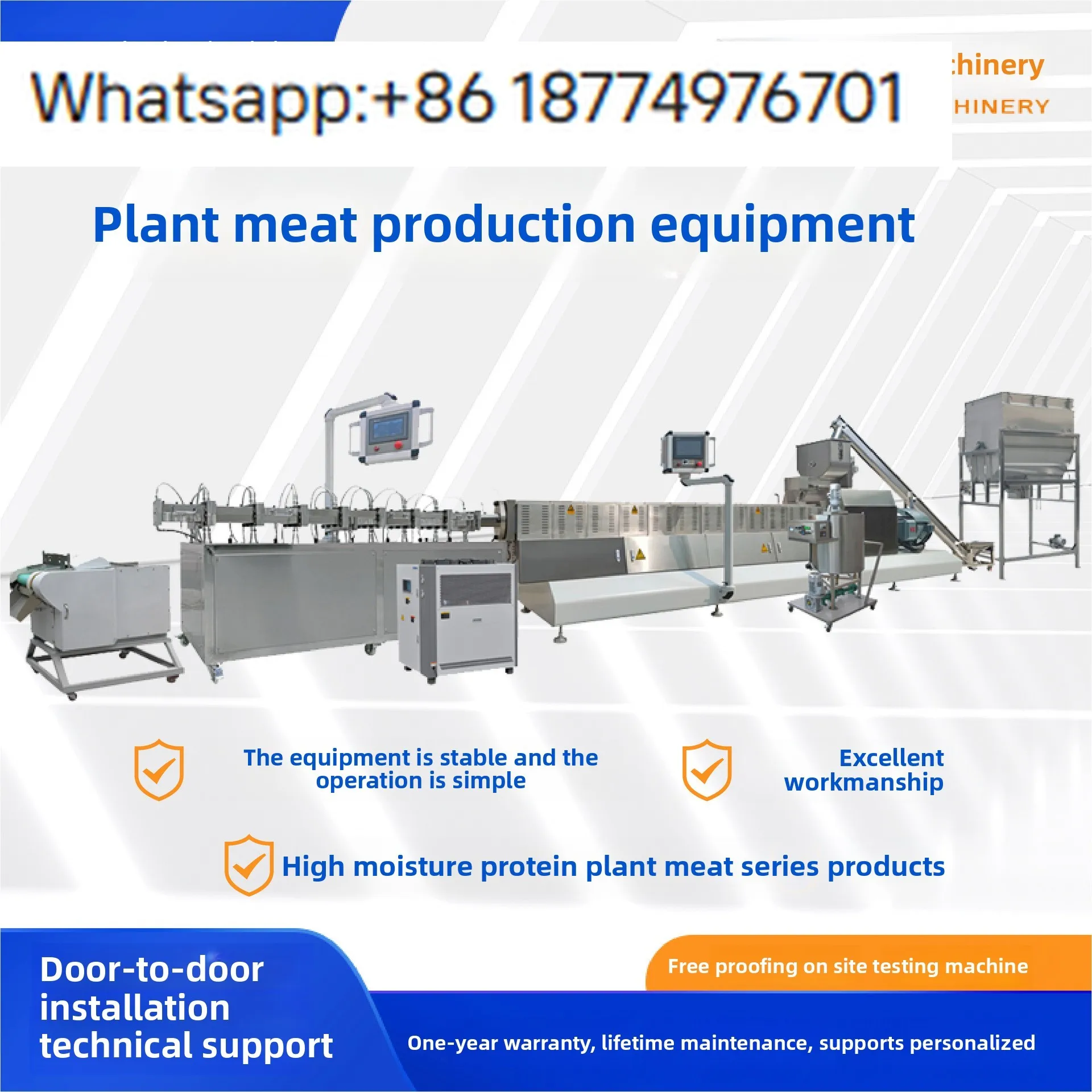 Equipo Personalizable para Producción de Carne Vegetal, Maquinaria para Procesamiento de Carne de Res, Pollo y Pescado Vegetarianos, Fabricantes de Líneas de Procesamiento de Granos