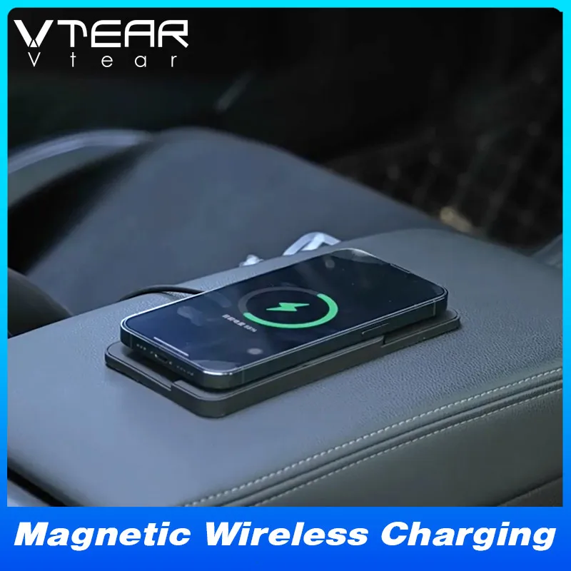 

Magnetic Car Wireless Charger Fast Charging Panel Stand For Iphone Samsung Car Interior Modification Products Accessories