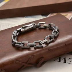 Buddhastone Silver color National Style Fashion Bracelet Literary Retro Chain Auspicious Cloud Bracelets Accessories Jewelry