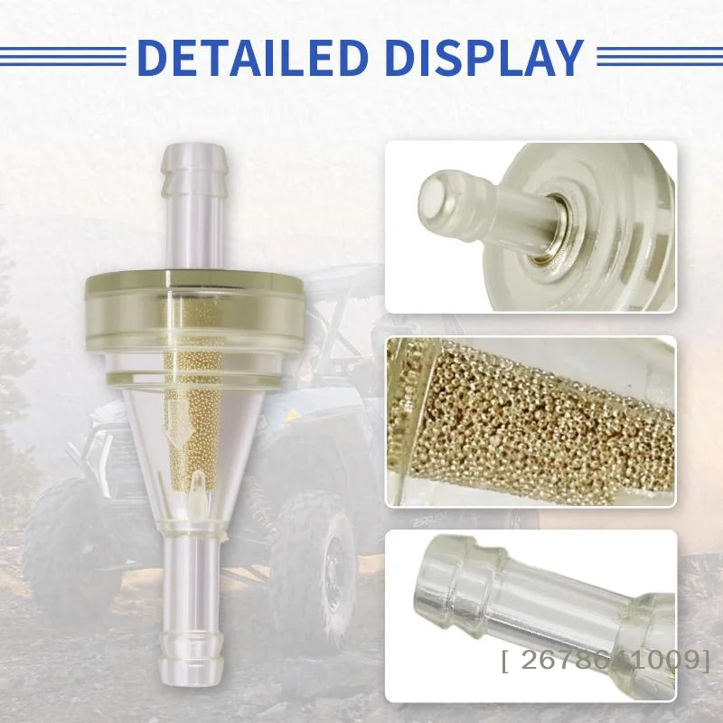 ✔Small Engine Fuel Filter 1/4 Inline Fuel Filter For Gas Engine ATV Dirt Bike Motorcycle Go Kart UTV Snowmobile view 4