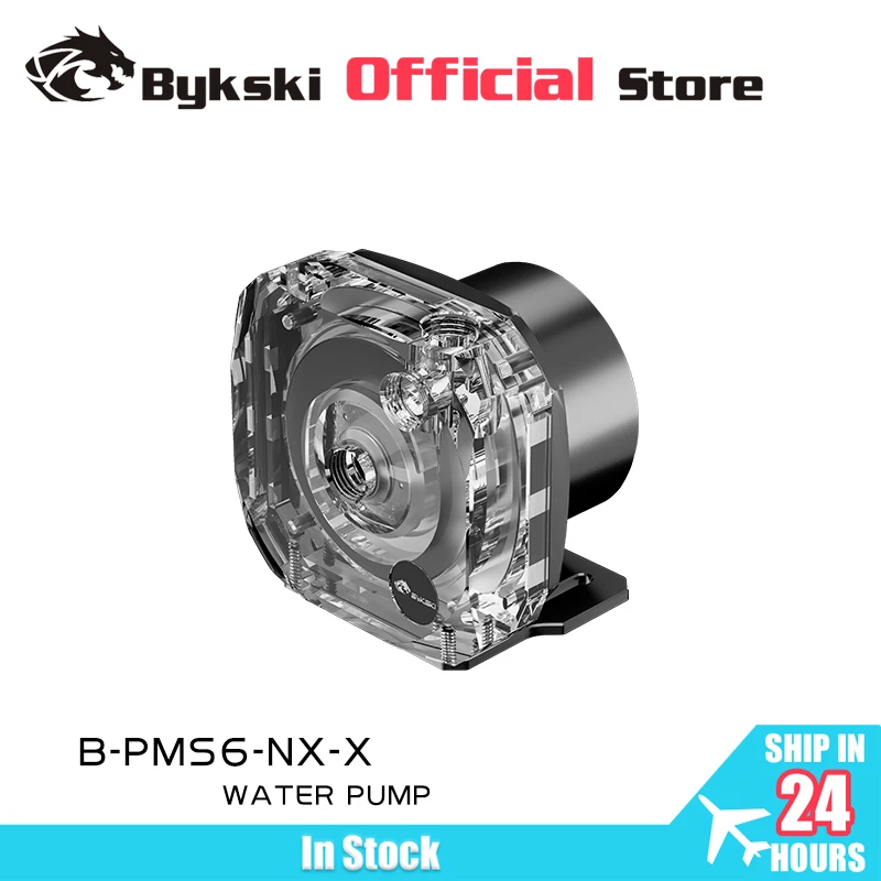 

Bykski PWM Automatic Speed Control Pump Water Cooling System Maximum Flow 720L/H Compatible D5 Pump Black Cover B-PMS6-NX