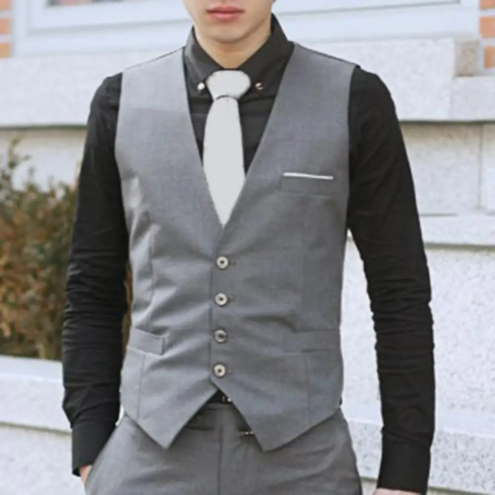 High Quality Dress Vests For Men Slim Fit Mens Suit Vest Male Waistcoat Gilet Homme Casual Sleeveless Formal Business Jacket