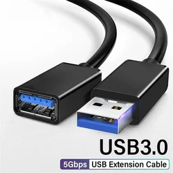USB 3.0 Extension Cable Male to Female Extender Cable For PC Laptop Smart-TV Fast Speed USB Extension Cord 0.5/1/1.5/2/3/5M