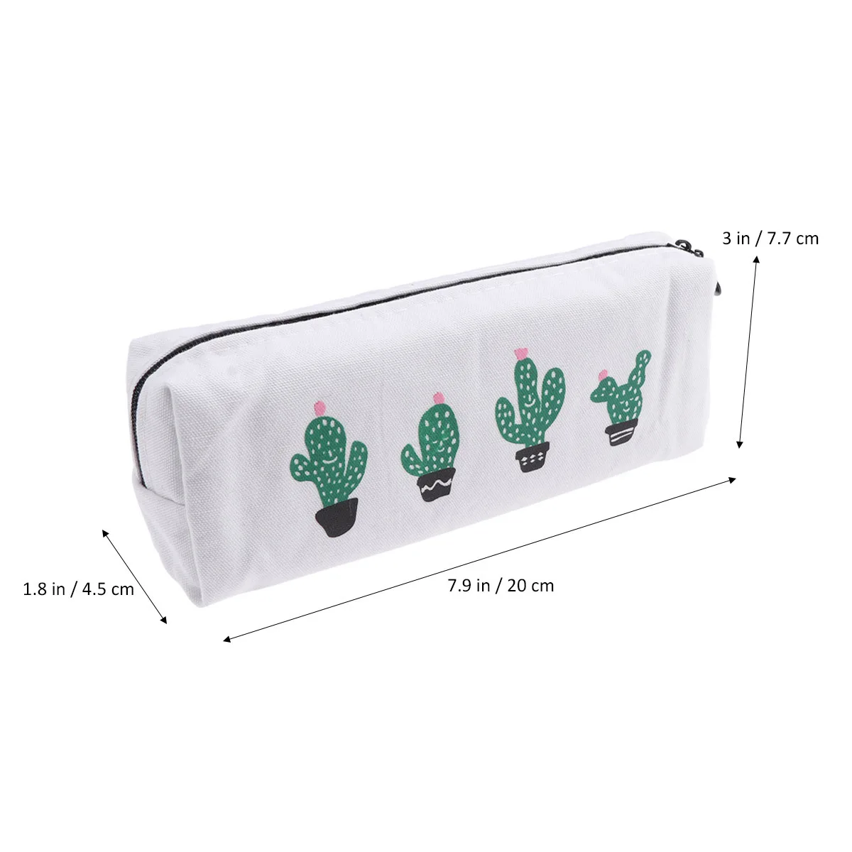 

Cactus Canvas Pen Bag Kawaii Pencil Case For Stationery Organizer Cell Phone Coin Purse School