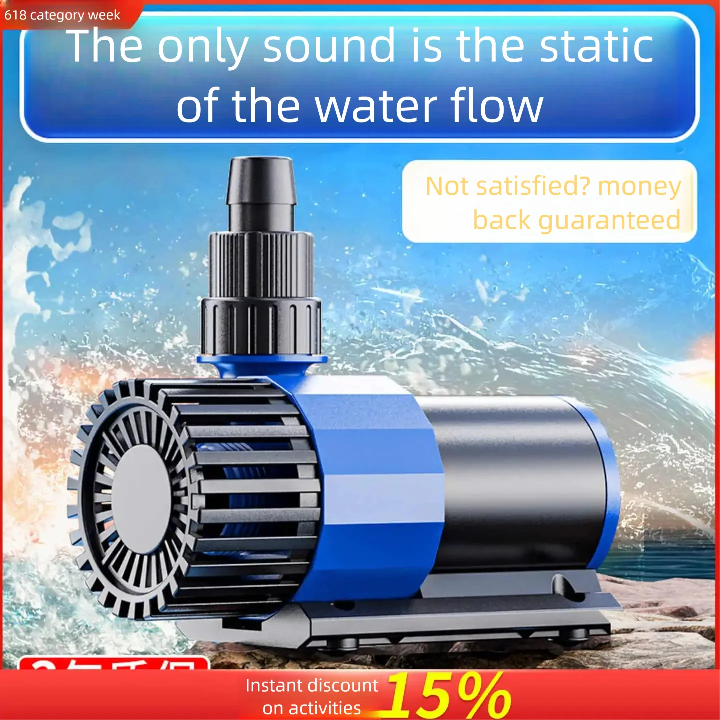 SUNSUN Aquarium Filtration Circulation Super Silent Variable Frequency Water Pump Low-pressure Suction Submersible Pump