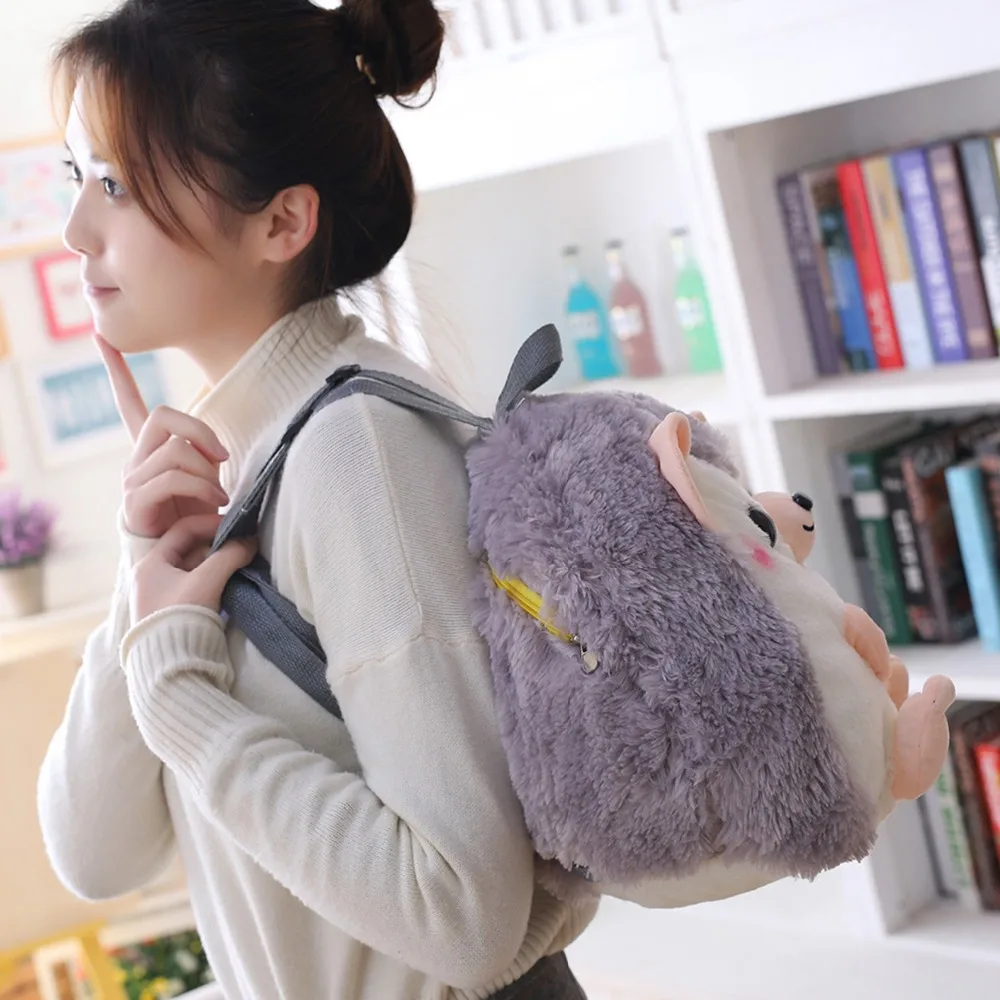 30Cm * 28Cm Hoạt Hình Thú Nhím Sang Trọng Lưng Đồ Chơi Nhồi Bông Cho Bé Túi Sang Trọng Schoolbag Dành Cho Trẻ Em Bé Gái Quà Tặng Sinh Nhật