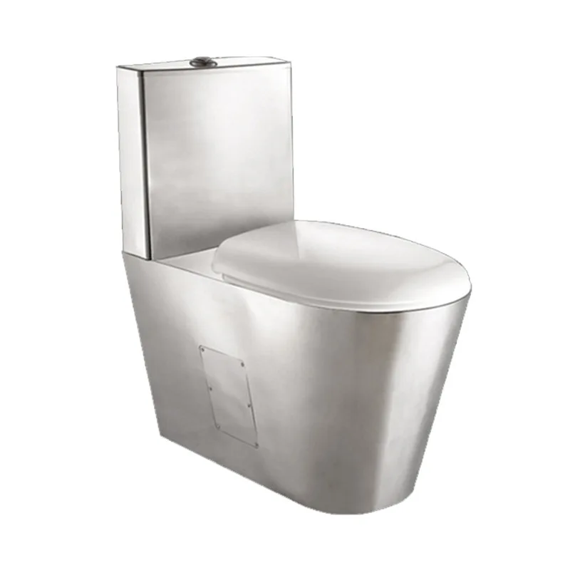 

Унитаз из нержавеющей стали 304, коммерческий унитаз из нержавеющей стали с крышкой для отелей, торговых центров и коммерческих помещений, с функцией дезодорации