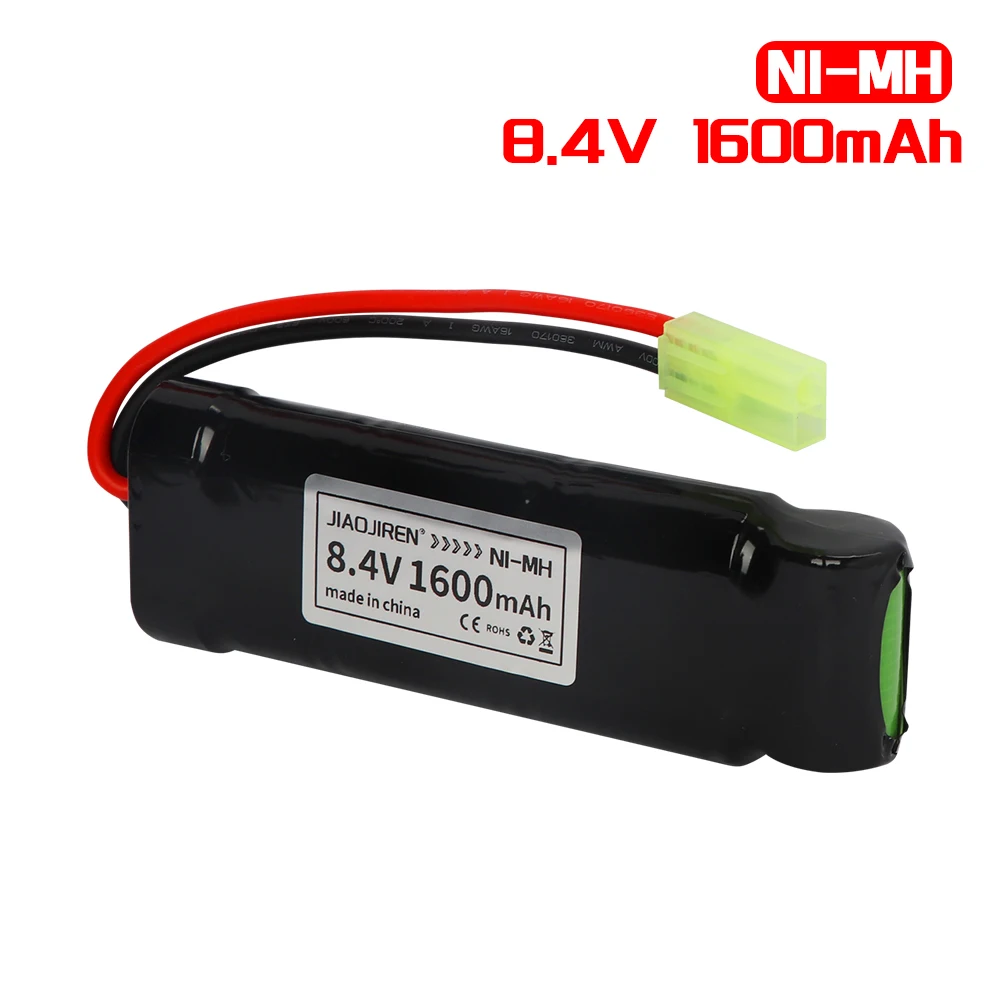 Ni-MH 1600mAh 8.4V Airsoft Battery Flat Pack Batteries  with Mini Tamiya Connector for Air Gun MP5 M60 Scar M249 M240B G36 view 4