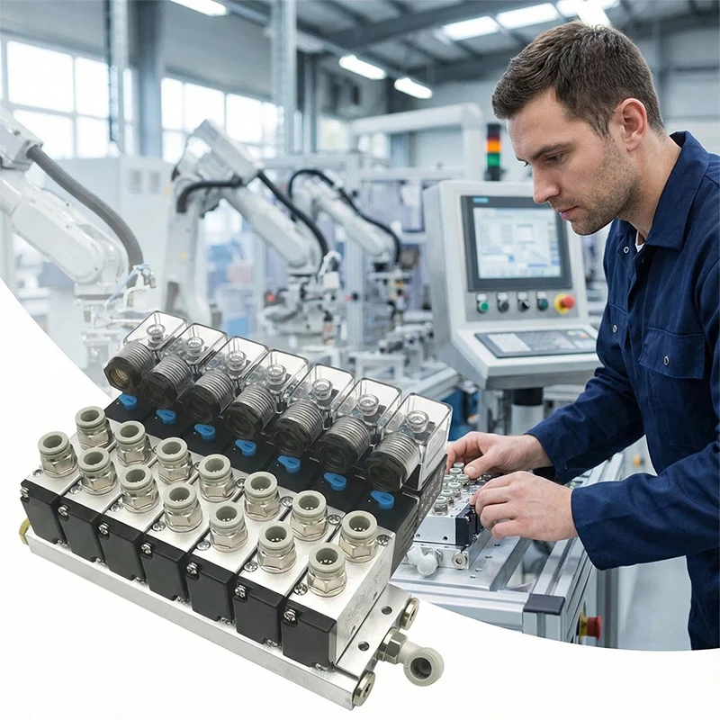 

4V110-06 4V210-08 4V310-10 4V410-15 Set Valves Exhaust Manifold Solenoid Valve Station Base1F/2F/3F/4F/5F/7F/8F/10F/12F/15F/16F