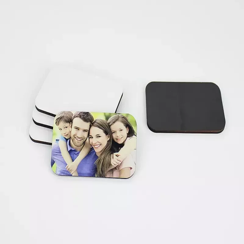 20 Pcs Sublimation Blank MDF Fridge Magnet Wooden Rectangle Refrigerator Sticker Creative Birthday Decoration Gift for Diy Photo